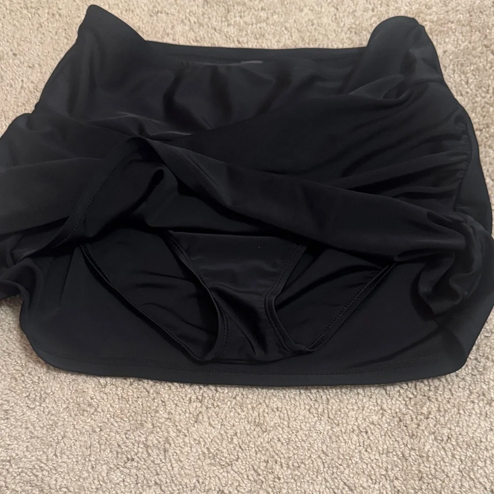 Black High-Waisted swim Skirt - Picture 5 of 5